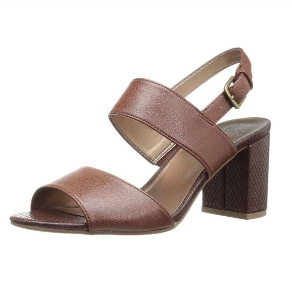 Life Stride Women's Chemistry Strappy Sandals, Brown, Size 8, New